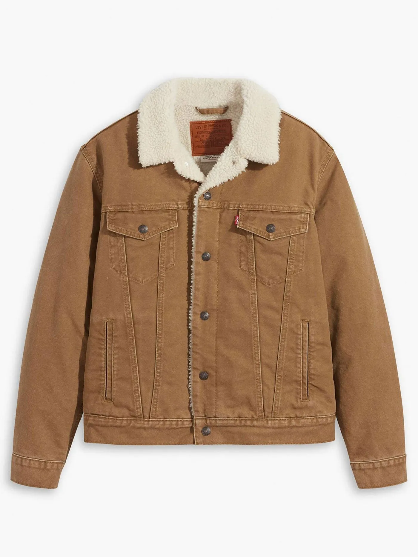 Type 3 Sherpa Trucker Washed Cougar Canvas Jacket