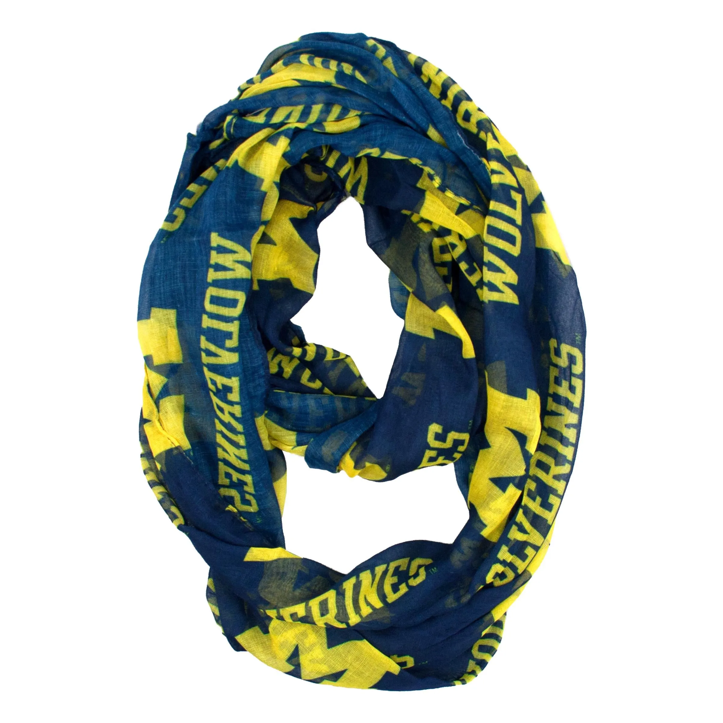 University of Michigan Sheer Infinity Scarf