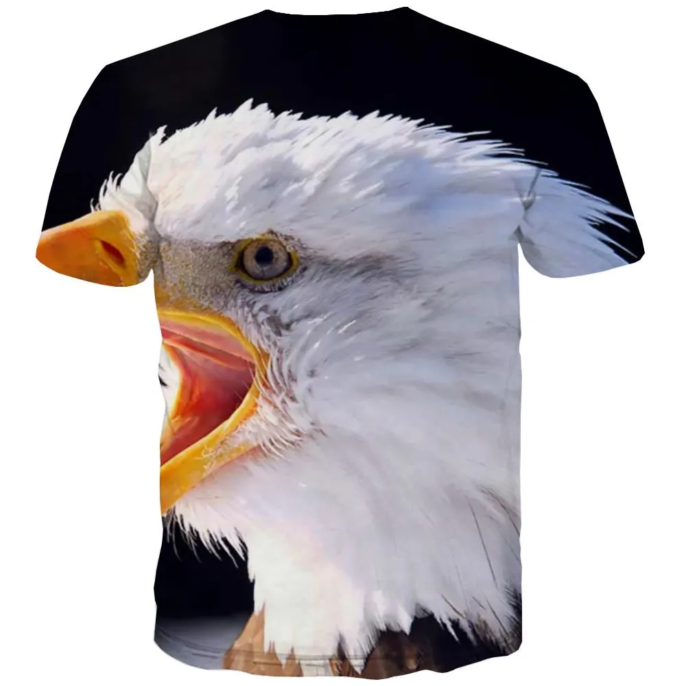 USA T-shirt Men Animal Tshirts Novelty Raptor Tshirts Cool Fly T-shirts 3d Eagle Tshirts Casual