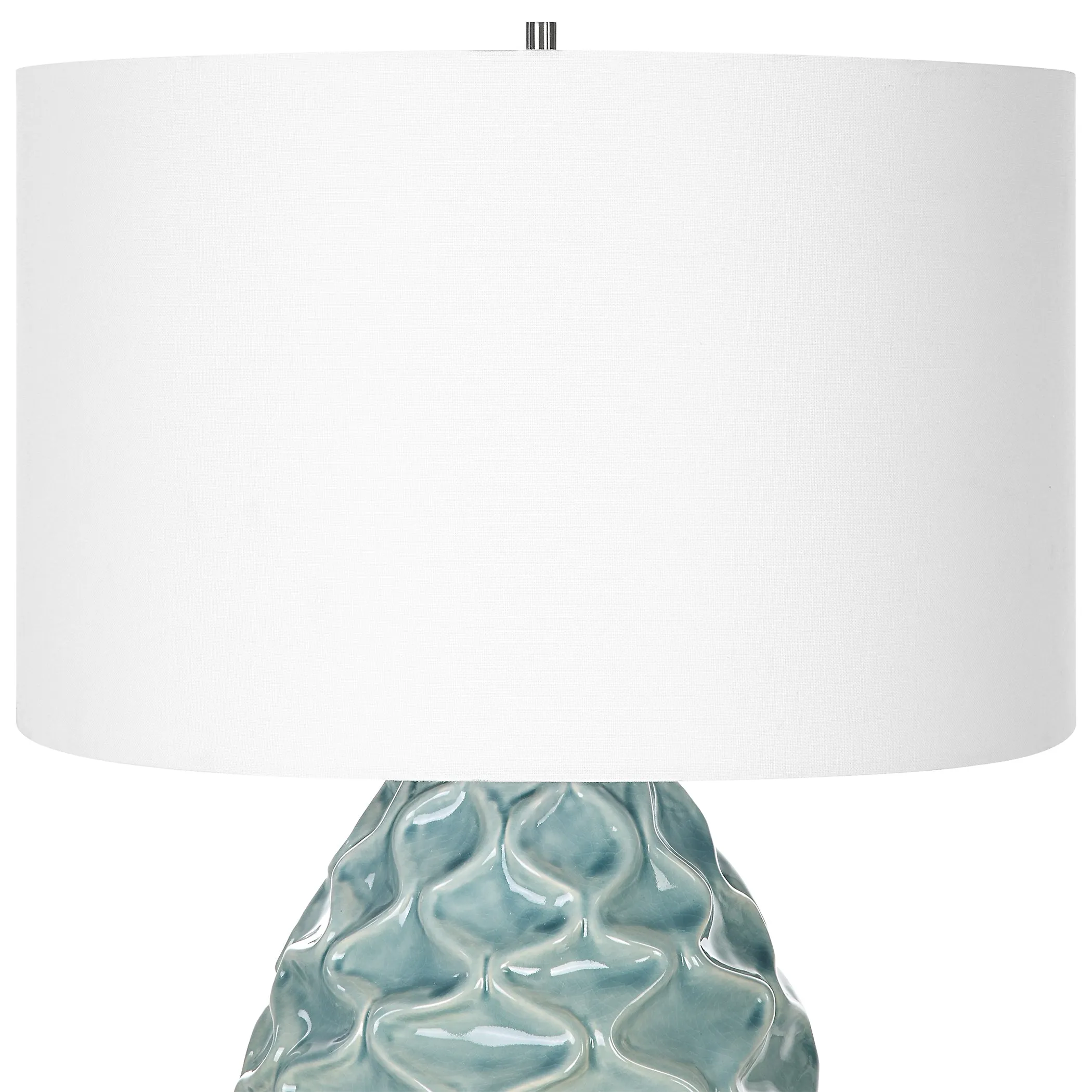 Uttermost Laced Up Sea Foam Glass Table Lamp