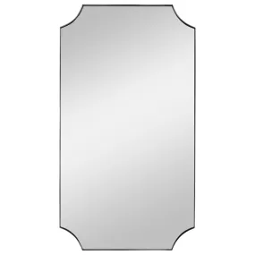 Uttermost Lennox Nickel Scalloped Corner Mirror