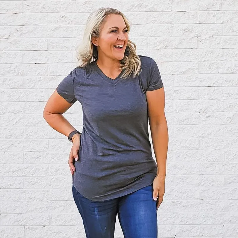 V-Neck Charcoal T-shirt