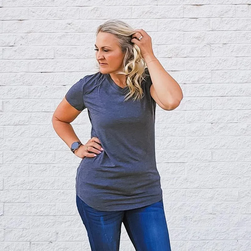 V-Neck Charcoal T-shirt