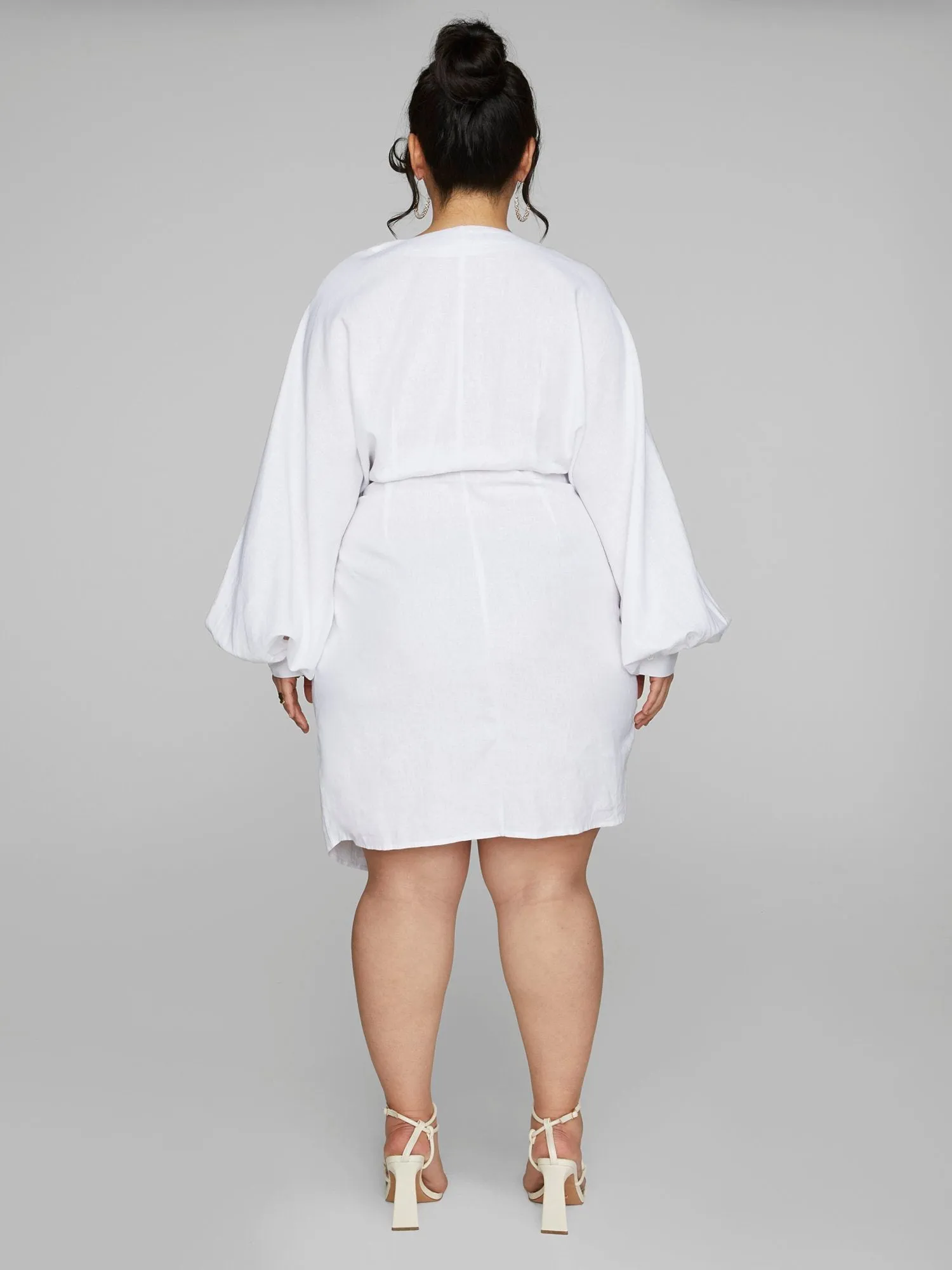 Venus Linen Wrap Mini Dress