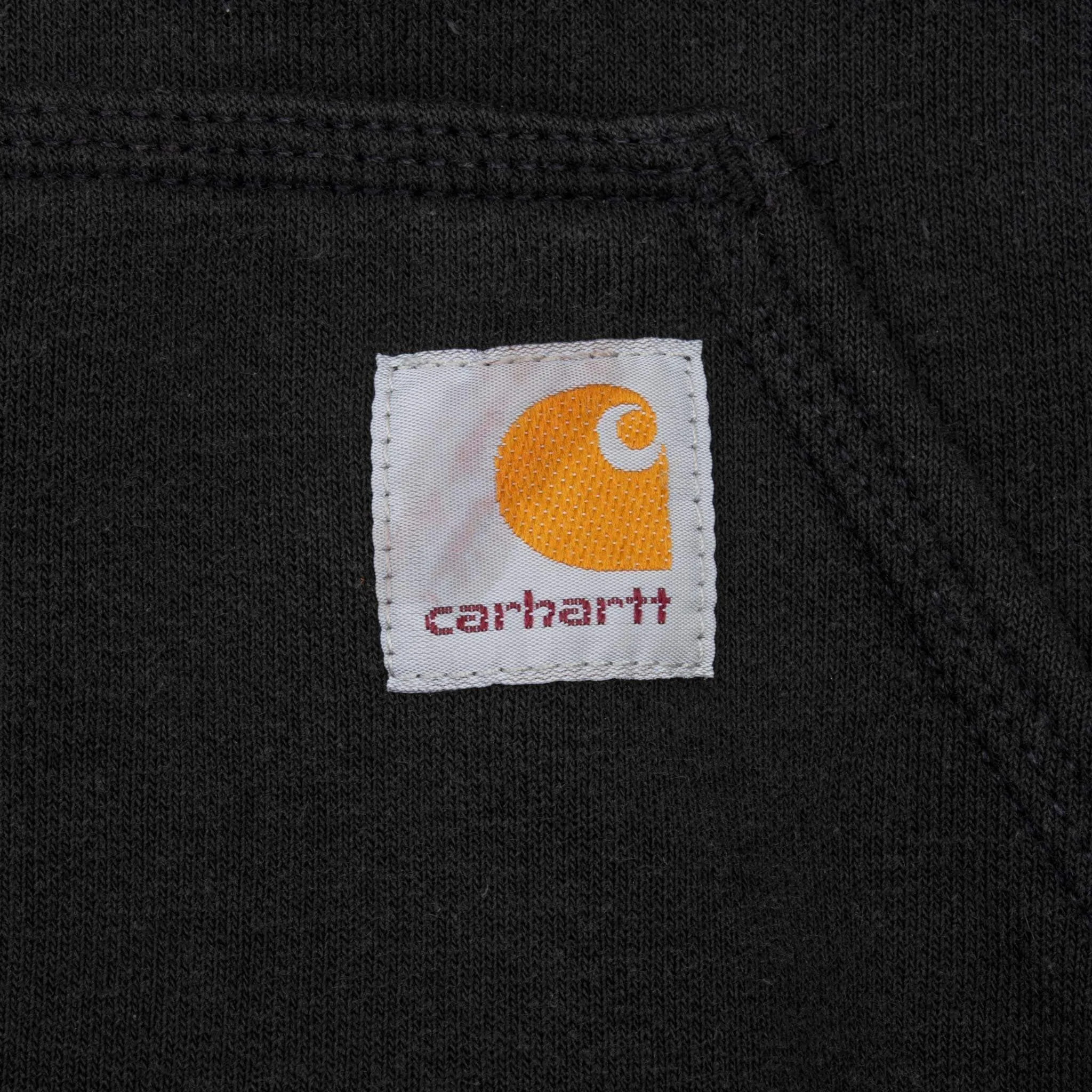 VINTAGE CARHARTT CLASSIC BLACK HOODIE SWEATSHIRT LARGE