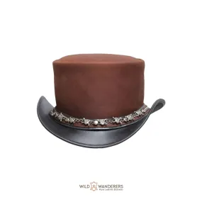 Vintage Handmade Steampunk Biker Top Hat