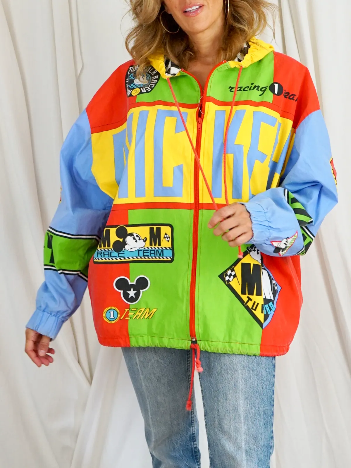 Vintage Mickey Mouse Formula 1 Race Jacket