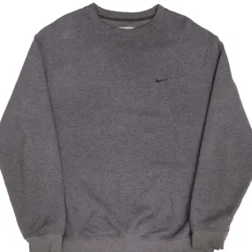 VINTAGE NIKE CLASSIC SWOOSH DARK GREY SWEATSHIRT 2000S SIZE XL