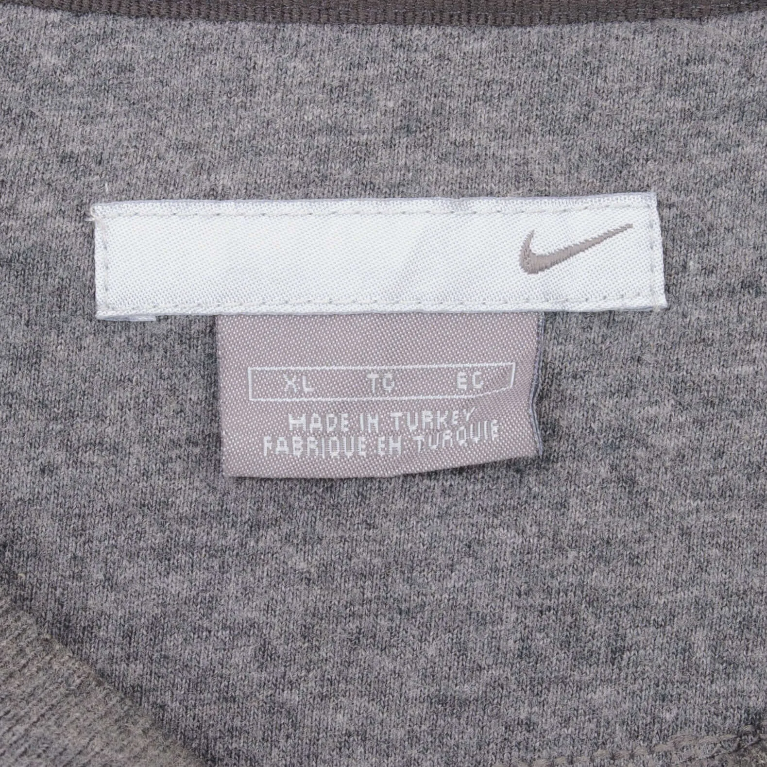 VINTAGE NIKE CLASSIC SWOOSH DARK GREY SWEATSHIRT 2000S SIZE XL