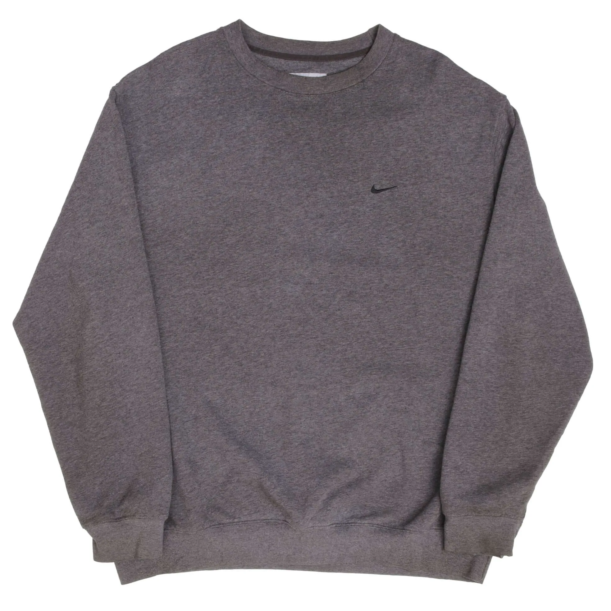 VINTAGE NIKE CLASSIC SWOOSH DARK GREY SWEATSHIRT 2000S SIZE XL