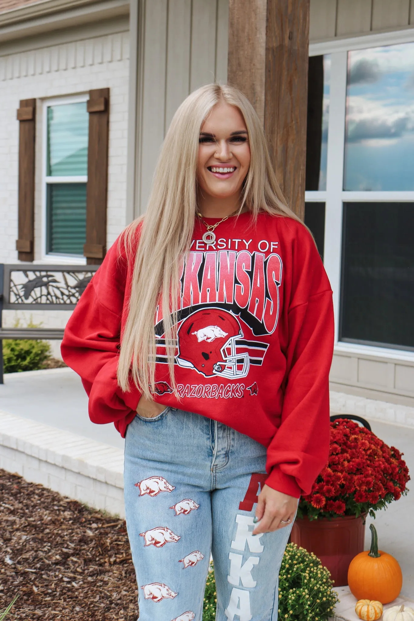 Vintage Red Arkansas Sweatshirt