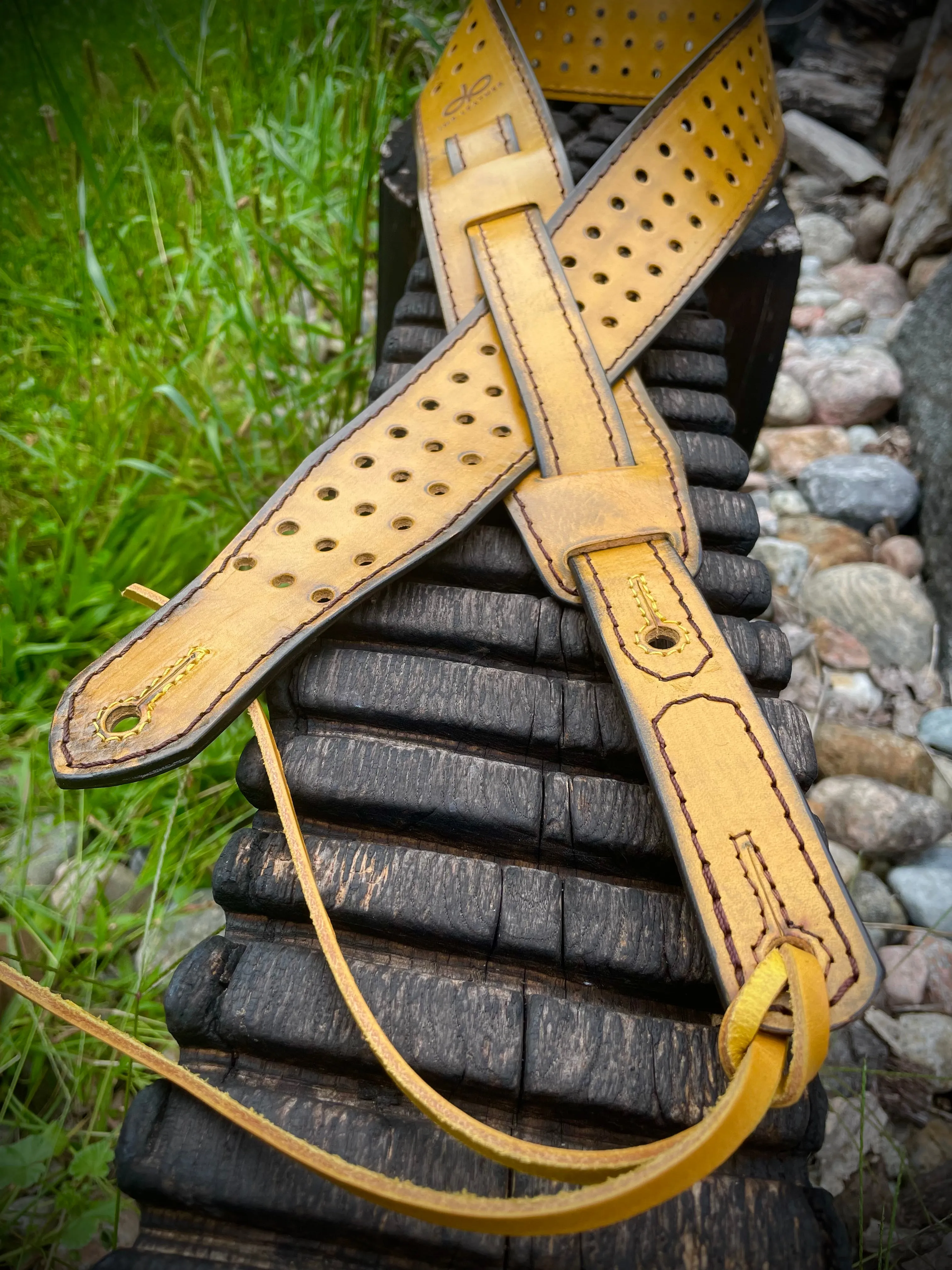 Vintage SG Guitar strap Burnt Thistle