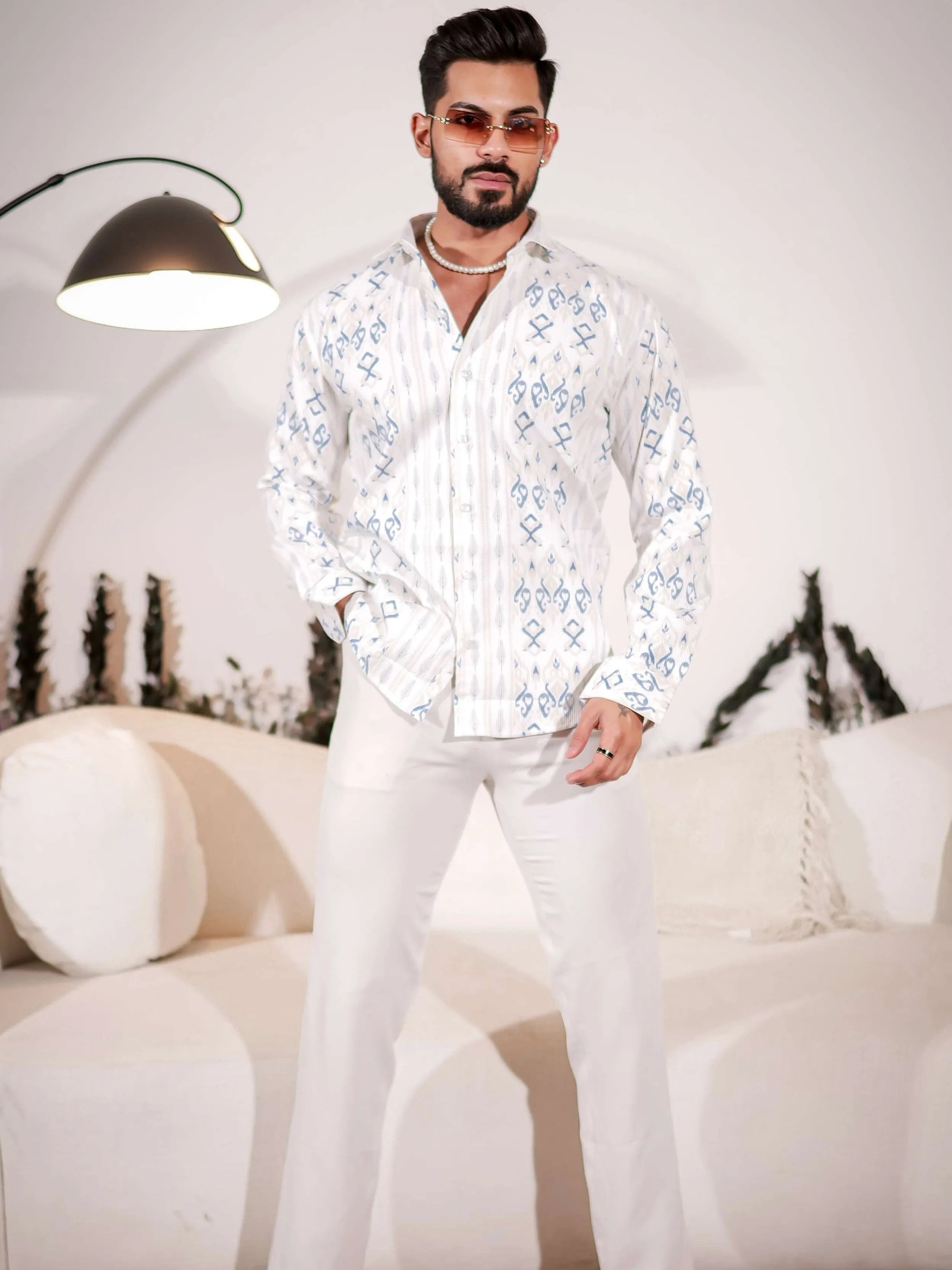 Vista White Imported Premium Shirt for Men's