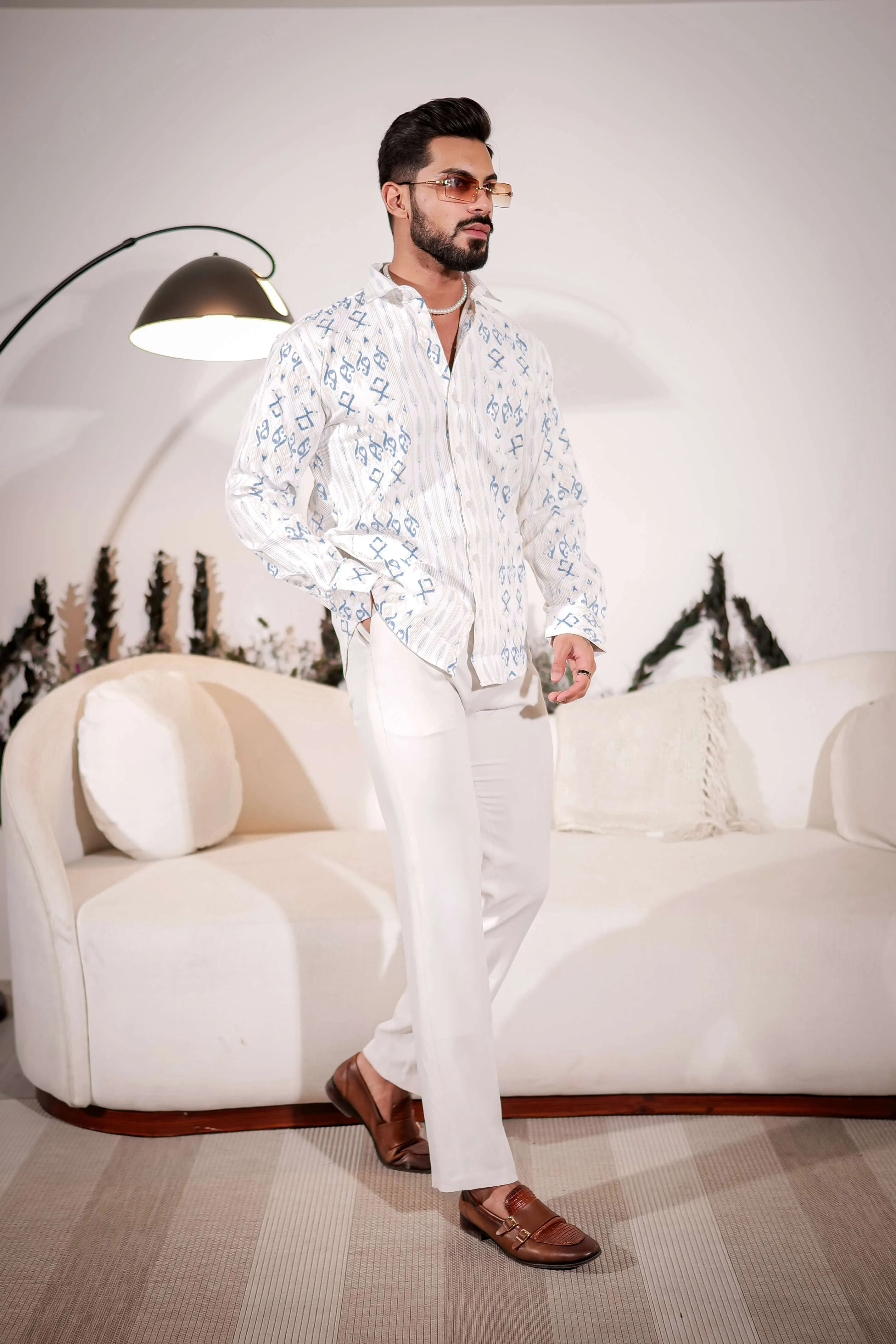 Vista White Imported Premium Shirt for Men's