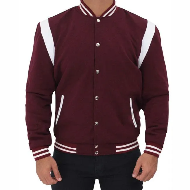 White and Maroon Letterman Jacket