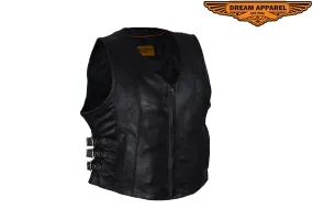 Women Leather Tactical Vest