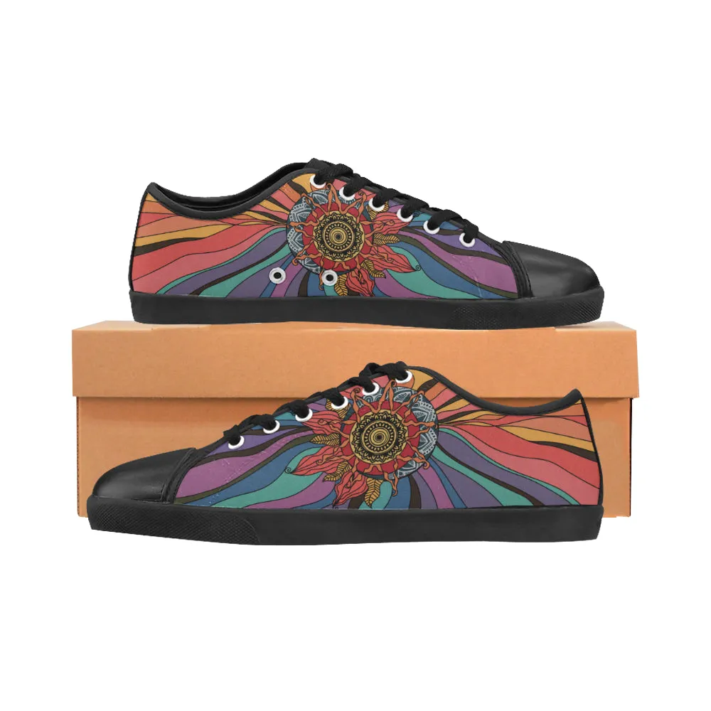 Women's Dream Catcher Psychedelic Print Canvas Low Top Shoes