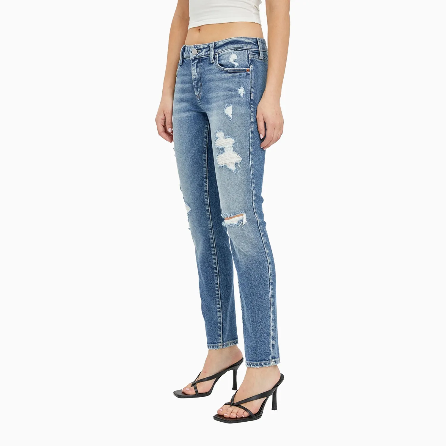 Women's Low Rise Of Mom Skinny Denim Pant