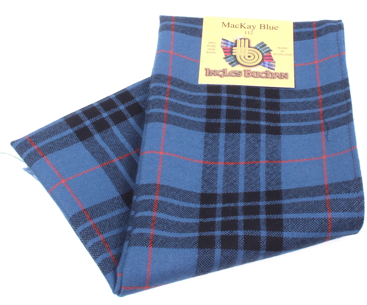 Wool Scarf in MacKay Blue Tartan