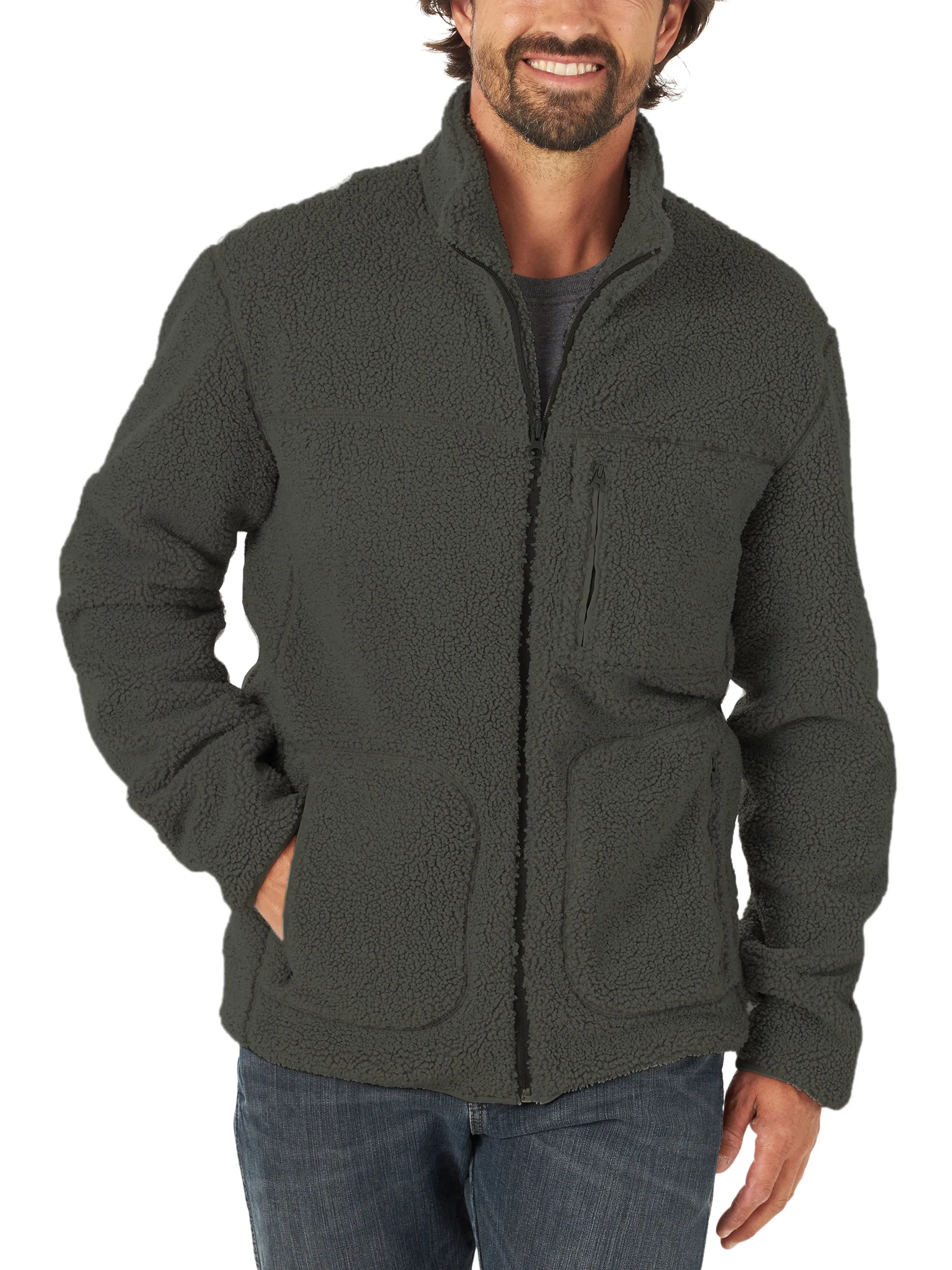 Wrangler | Dark Green Sherpa Jacket