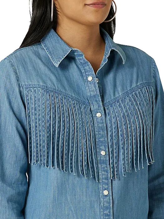 Wrangler Women's Retro Fringe Front Snap Shirt