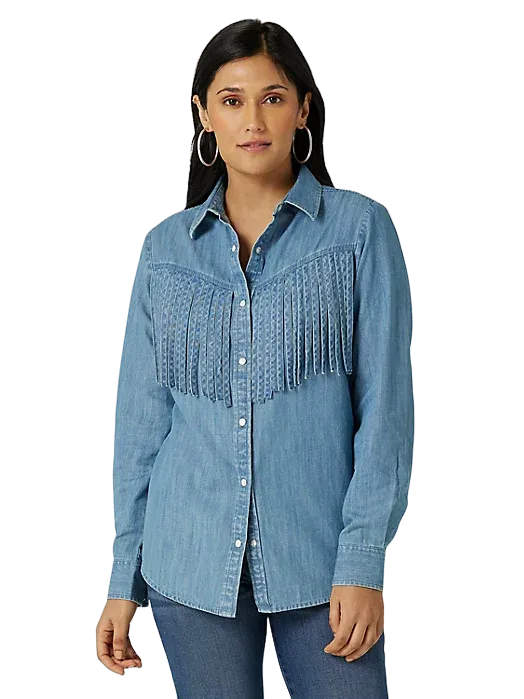 Wrangler Women's Retro Fringe Front Snap Shirt