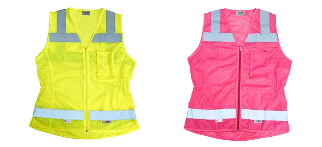 Xtreme Visibility XTREME VALUE WOMEN’S FITTED CLASS 2 ZIP VEST (YELLOW AND PINK)