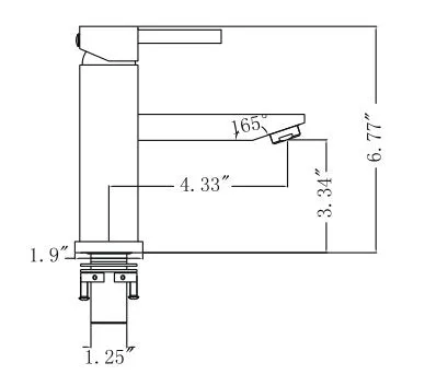 ZY6003-BB Legion Furniture Single Hole Single Handle Bathroom Faucet with Drain Assembly